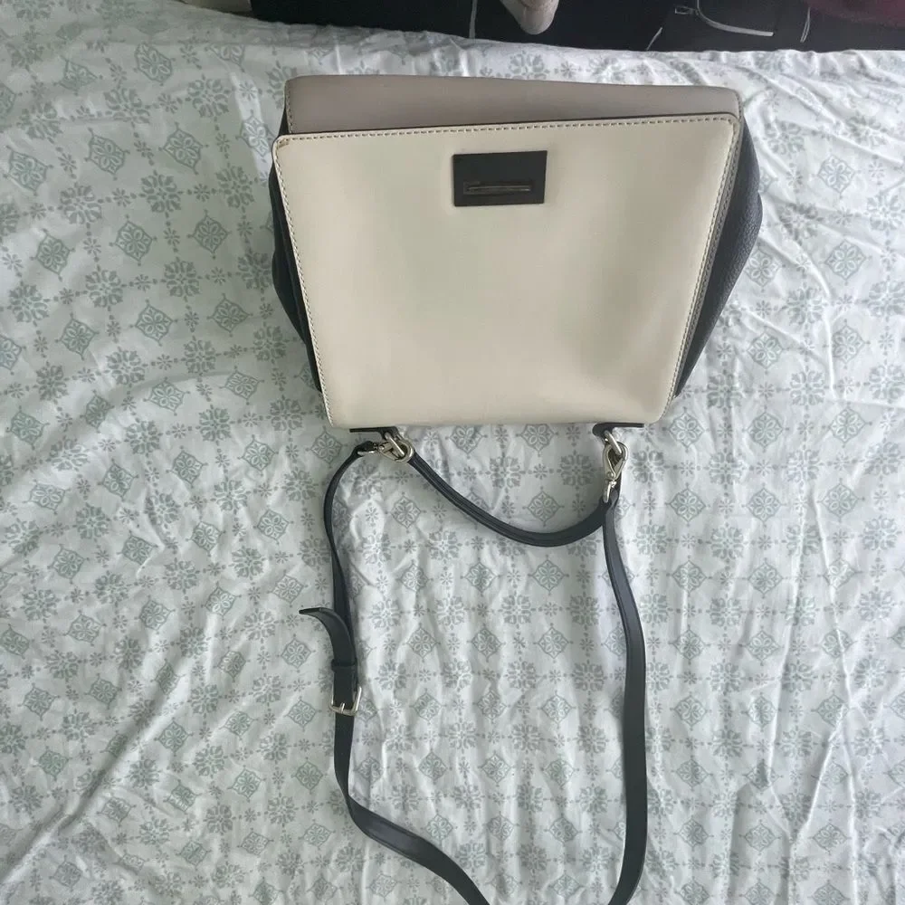 Kate Spade Purse - Totebag - Cream & Black - Y2k Shoulder Purse - Crossbody Bag